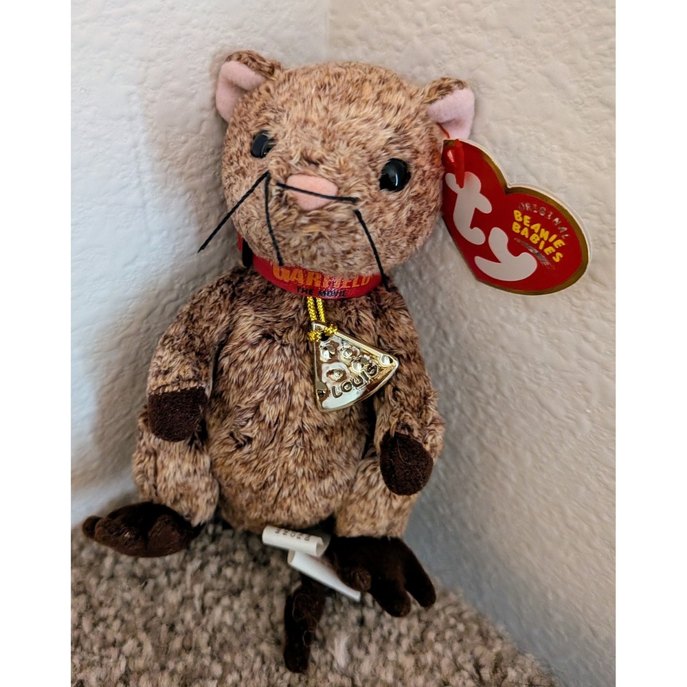 Ty Beanie Babies Louis Garfield Movie 2004 Beaver Plush Toy Tags Collectible